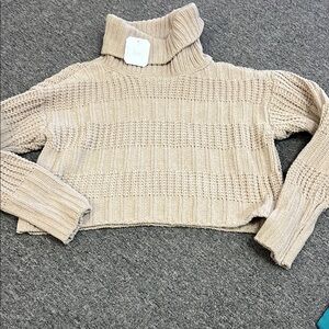 Cozy Beige Turtleneck Sweater